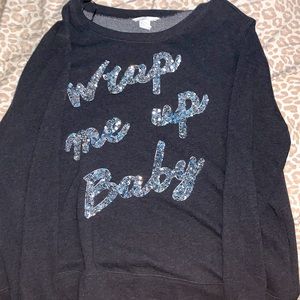 Gray Sweatshirt with Sequins